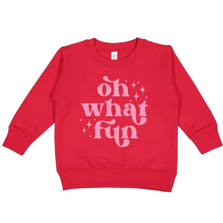 Oh What Fun | Girls Christmas Sweatshirt