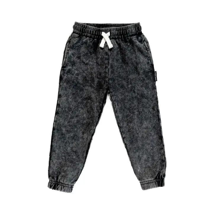 Acid Wash Joggers - Charcoal