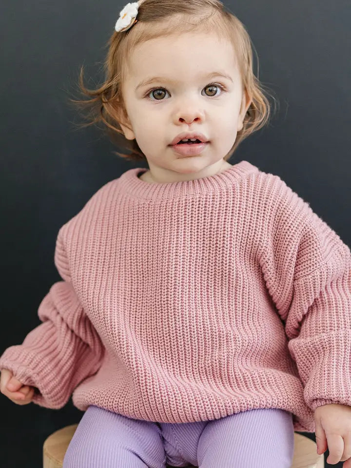 Pink Oversized Chunky Knit Sweater