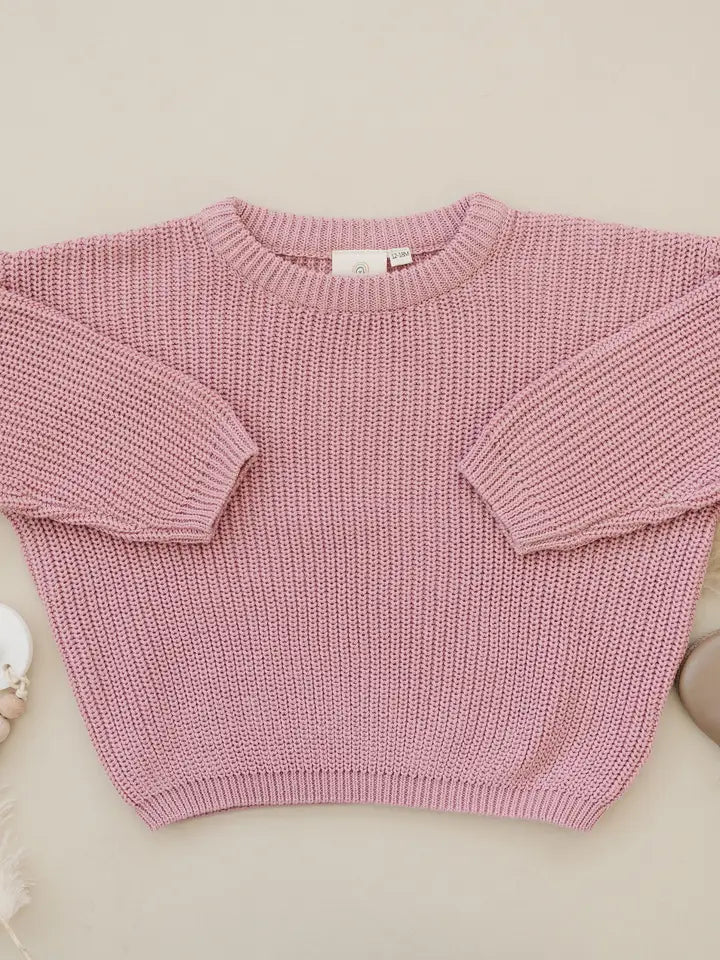 Pink Oversized Chunky Knit Sweater