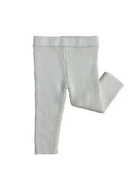 Baby Rib Leggings - Cream