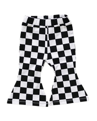 Pants, Flare Checkered | Black