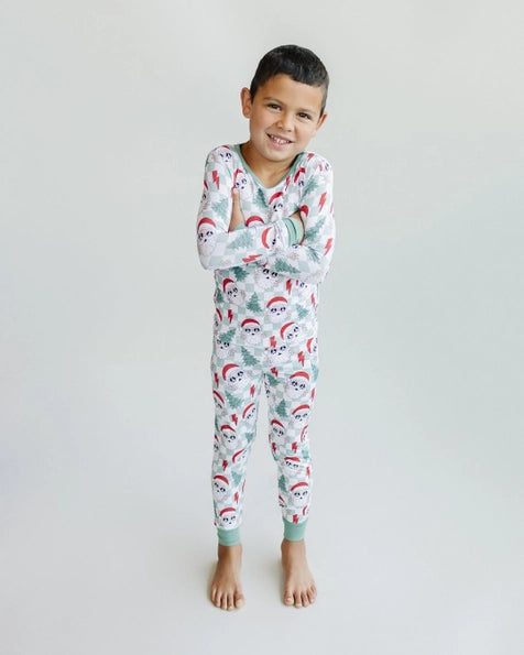 Christmas Bamboo Kids' Two Piece Set | Checkered