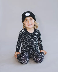 Smiley Baby Kids Beanie | Black