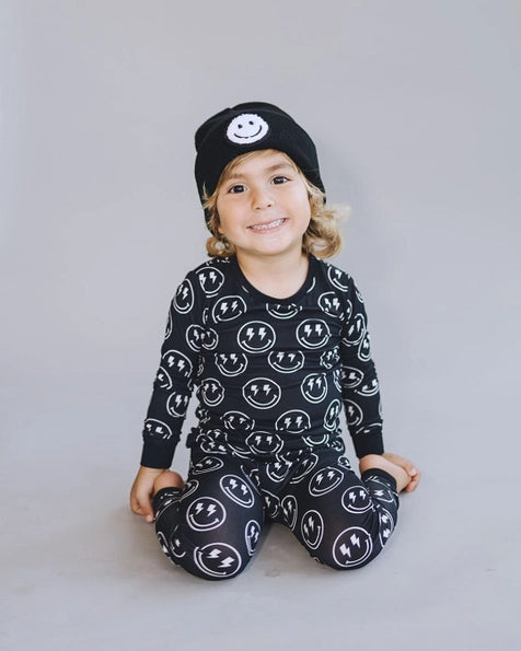 Smiley Baby Kids Beanie | Black