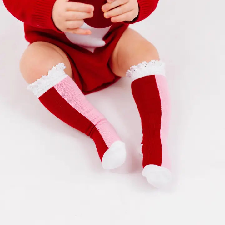 Solemate Lace Top Knee High Socks