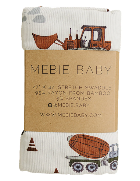 Construction Trucks Bamboo Stretch Swaddle