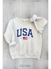 USA Est. 1776 Print Toddler Graphic Sweatshirt