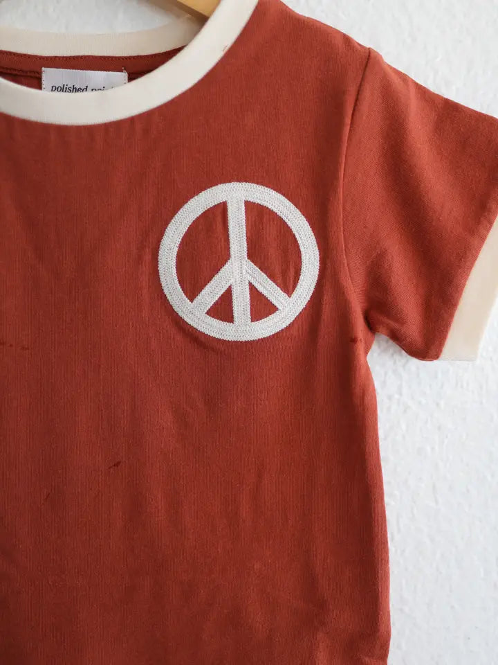 Peace Ringer Graphic T-shirt