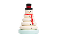 Wooden Snowman Stacking Holiday Toy Set