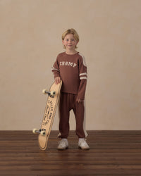 Paneled Sweatpant Mulberry