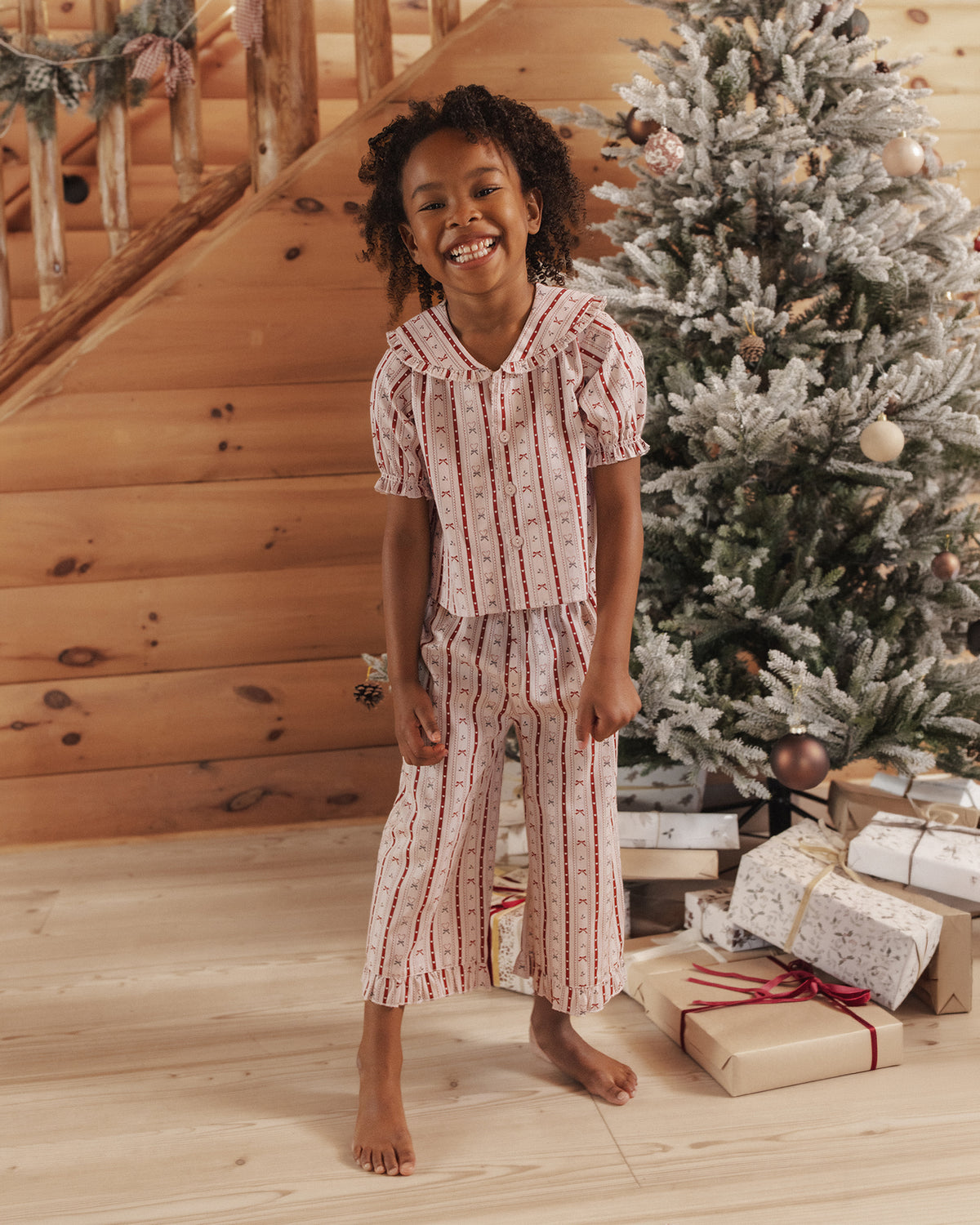 Ruffle Pajamas Candy Cane Lane