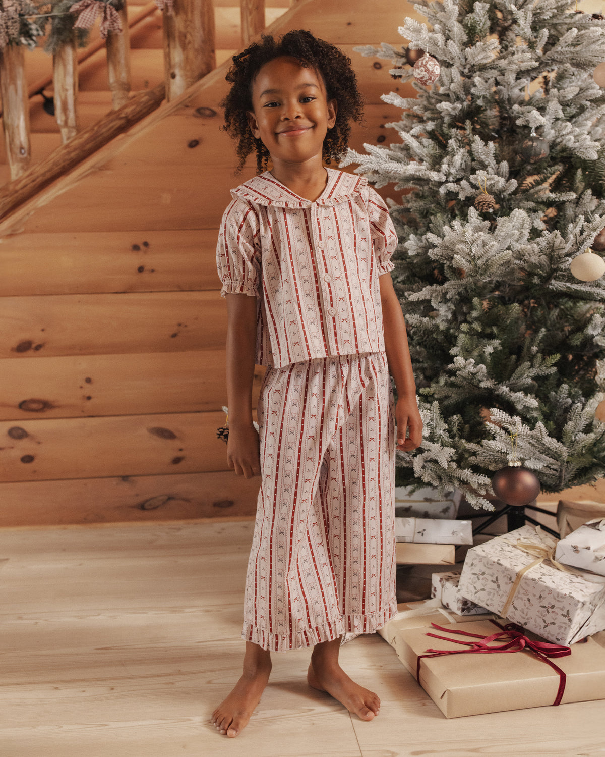 Ruffle Pajamas Candy Cane Lane