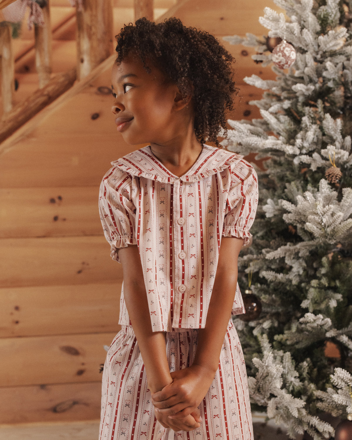 Ruffle Pajamas Candy Cane Lane