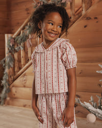 Ruffle Pajamas Candy Cane Lane