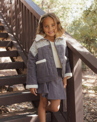 Lily Coat Slate Floral