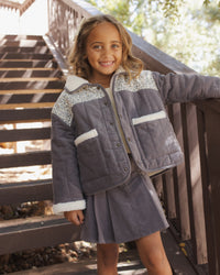 Lily Coat Slate Floral