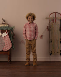 Collared Long Sleeve Shirt Vintage Plaid