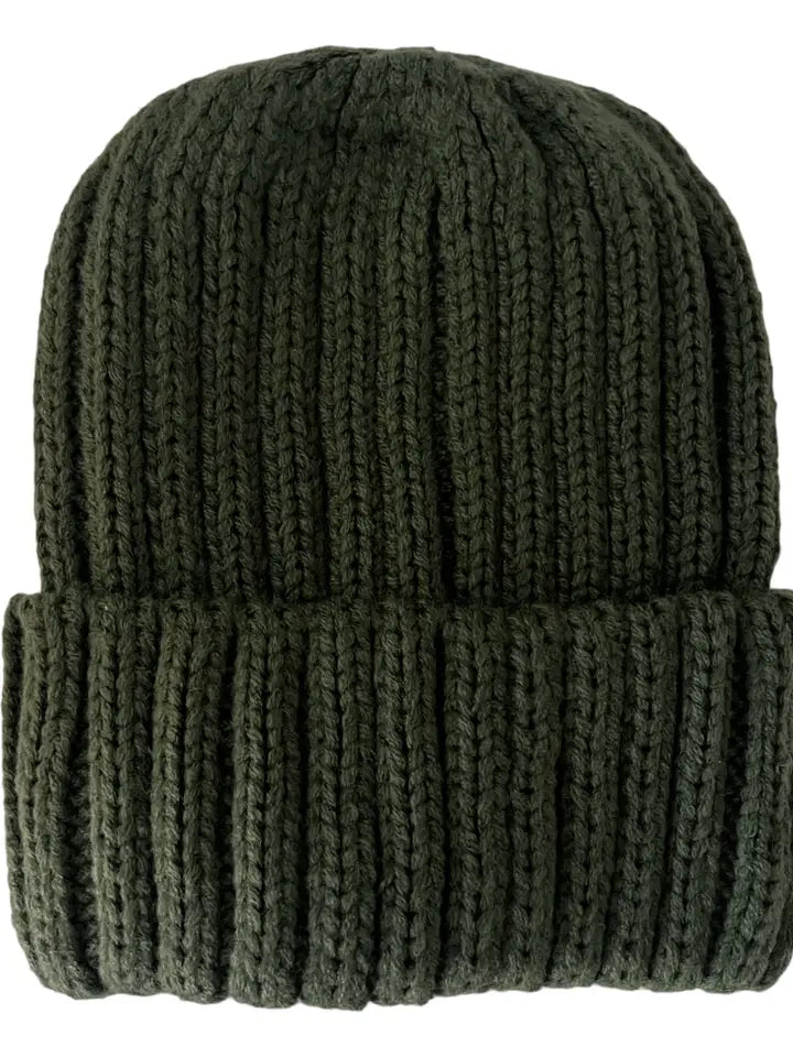 Green Forest Chunky Knit Hat