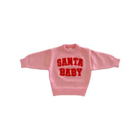 Knit Sweater, Santa Baby Pink