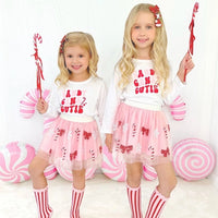 Candy Cane Cutie Sequin Christmas Tutu - Dress Up Skirt