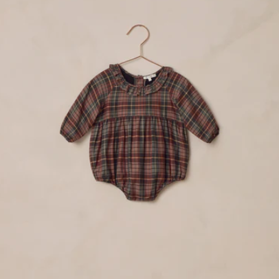 Adeline Romper | Winter Tartan