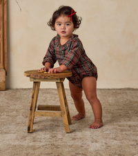 Adeline Romper | Winter Tartan