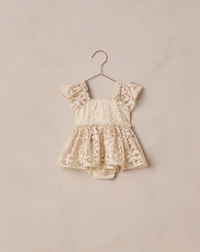 Margot Romper | Embroidered Daisy