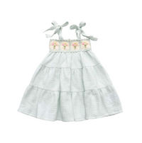 Crochet Dress in Blue Bouquet