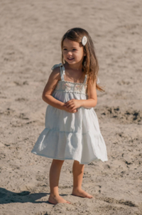 Crochet Dress in Blue Bouquet