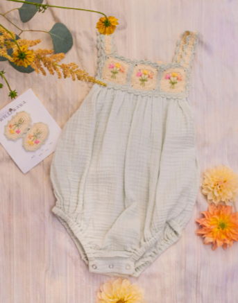 Crochet Bubble in Blue Bouqet