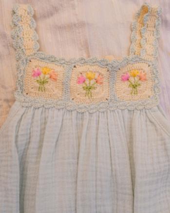 Crochet Bubble in Blue Bouqet