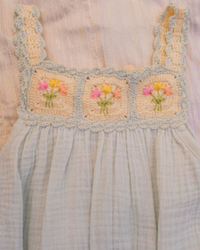 Crochet Bubble in Blue Bouqet