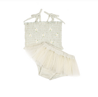 Daisies Tutu Set Seafoam