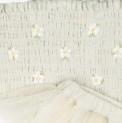 Daisies Tutu Set Seafoam