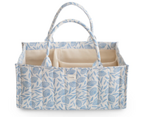 Diaper Caddy - blue flowers