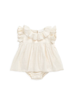 Organic Cotton Frannie Playsuit - Parchment