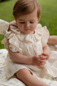 Organic Cotton Frannie Playsuit - Parchment