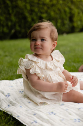Organic Cotton Frannie Playsuit - Parchment
