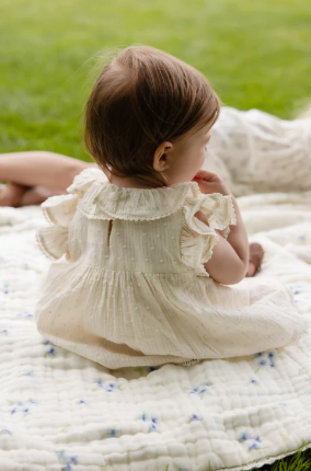 Organic Cotton Frannie Playsuit - Parchment