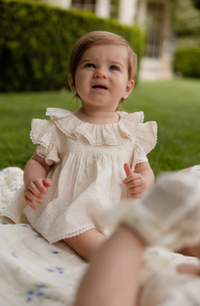 Organic Cotton Frannie Playsuit - Parchment