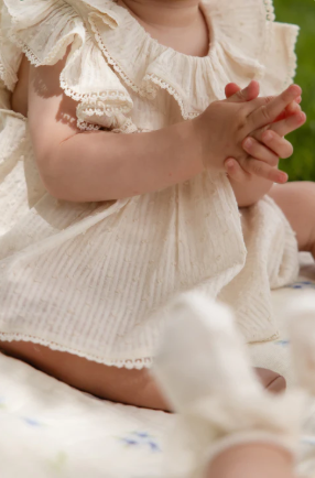 Organic Cotton Frannie Playsuit - Parchment