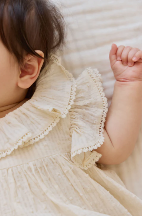 Organic Cotton Frannie Playsuit - Parchment