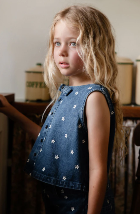 Etta Top - Josie Floral Denim