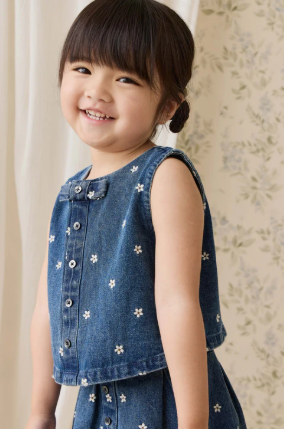 Etta Top - Josie Floral Denim