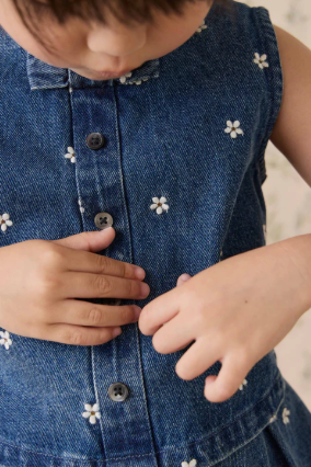 Etta Top - Josie Floral Denim