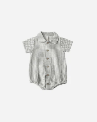Matteo Romper Sage Gingham