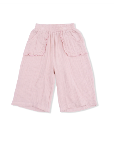 Wide Leg Pant with Ruffle Pocket