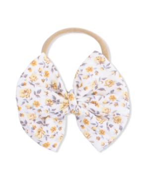 Yellow Country Roses  Bow on Headband