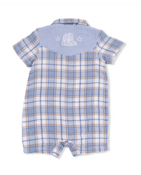 Western Boot Plaid Western Pearl Snap Shortie